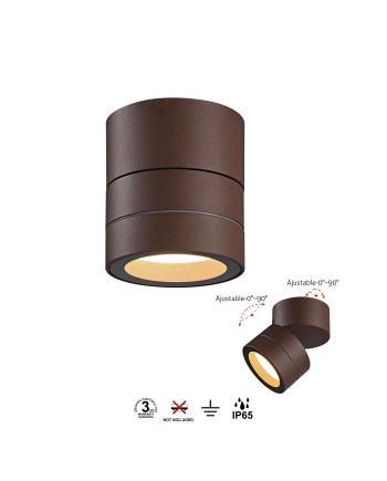 SALER * FOCO // APLIQUE IP65 1L*GX53 CORTEN